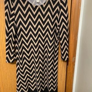 Tan and black dress